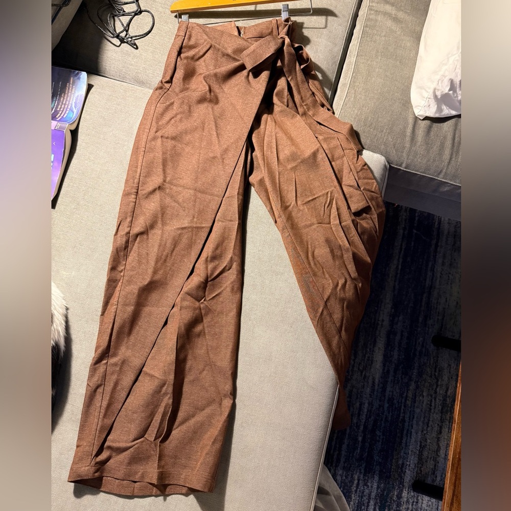 Brown wrap pants